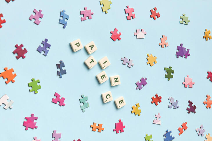 Colorful Puzzle Pieces With Scrabble Tiles