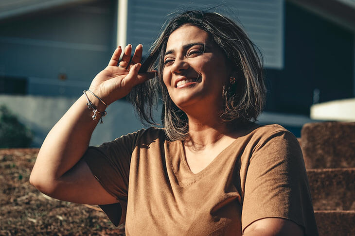 Woman Smiling During Sunday