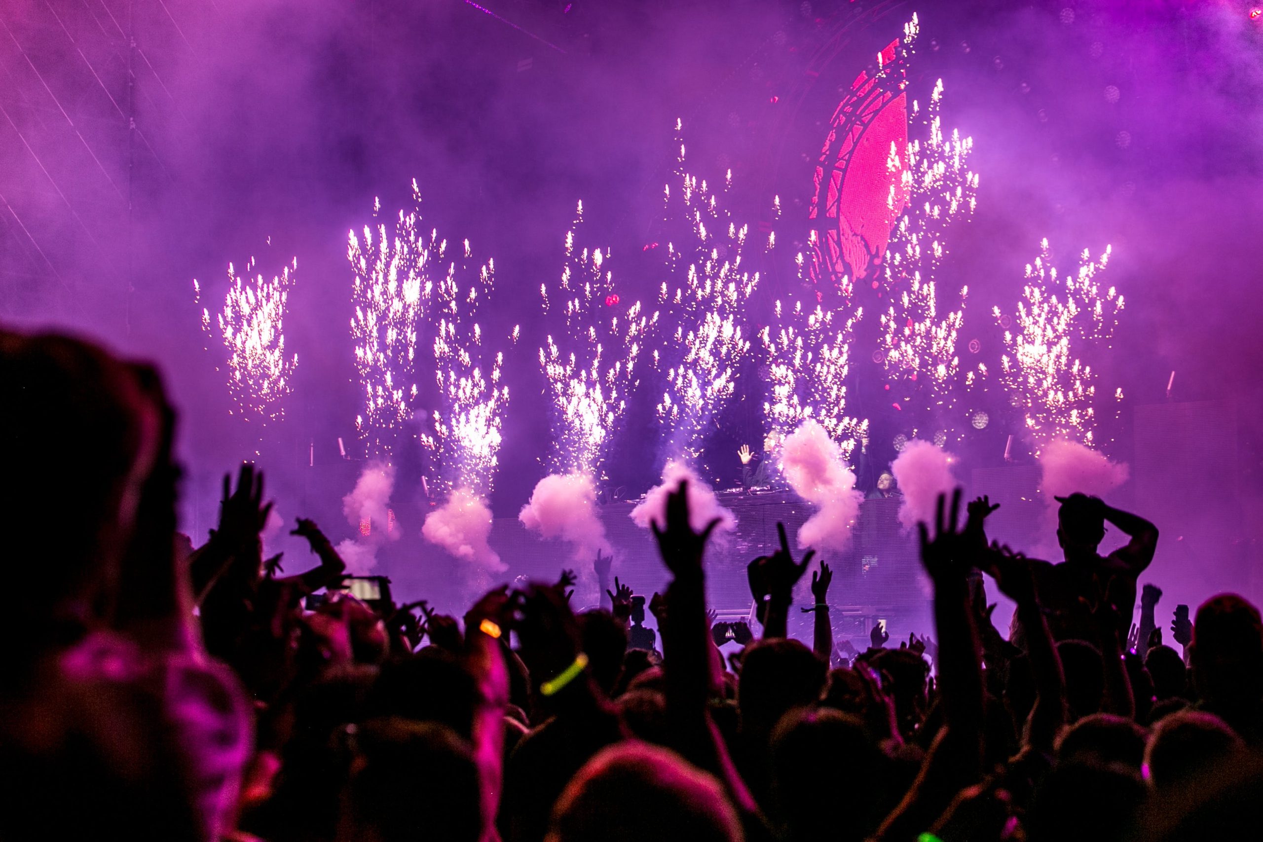 A group of college students are participating in a large carnival held by the school